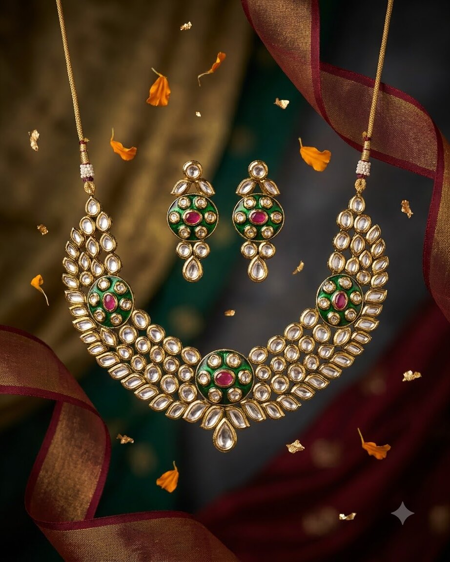 Sahar Kundan Necklace Set