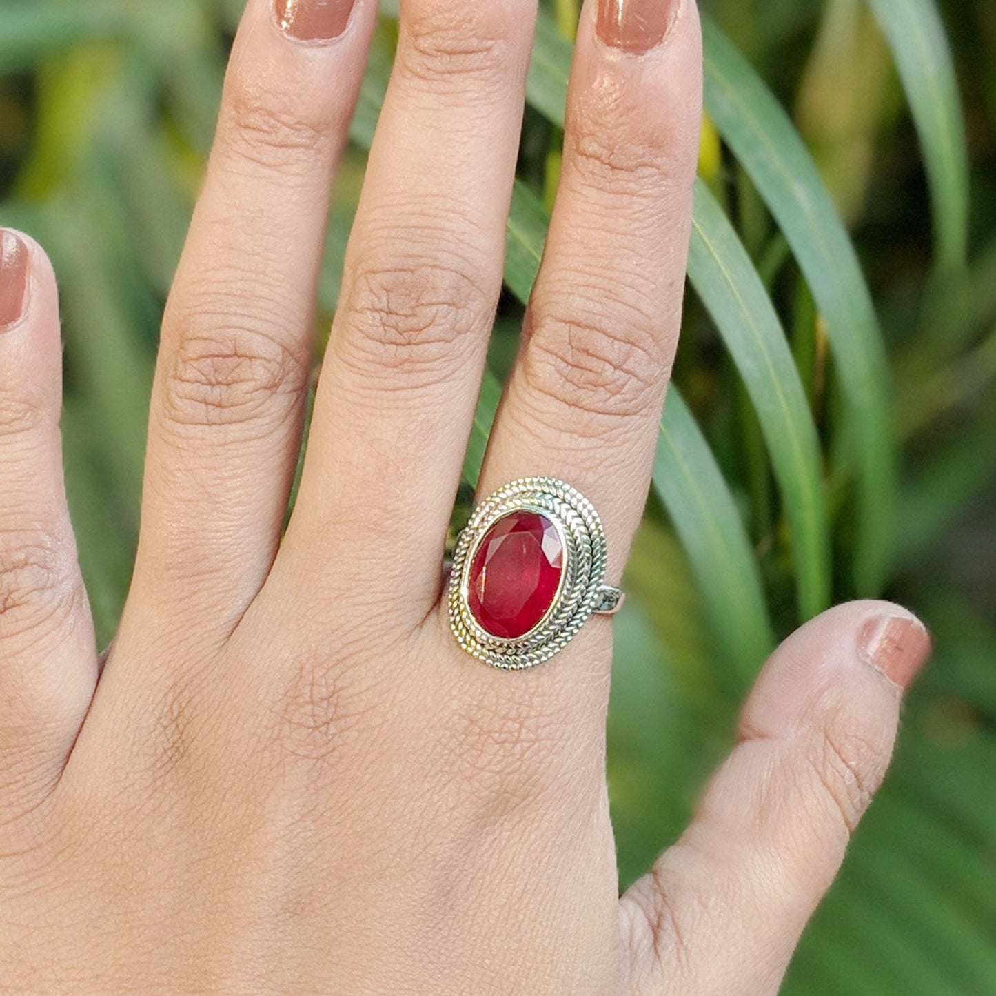 Raj Red Stone Ring