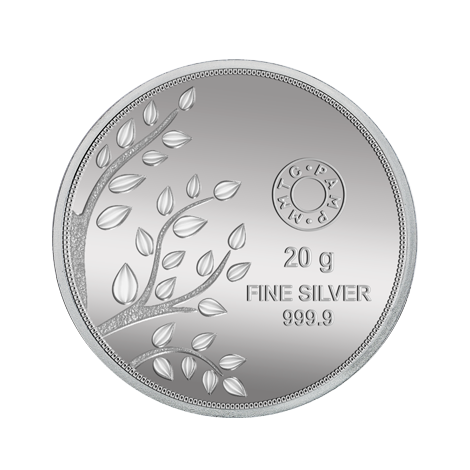 MMTC-PAMP Banyan Tree (999.9) 20 gm Silver Coin
