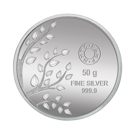 MMTC-PAMP Banyan Tree (999.9) 50 gm Silver Coin