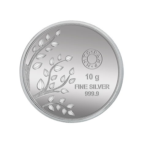 MMTC-PAMP Banyan Tree (999.9) 10 gm Silver Coin