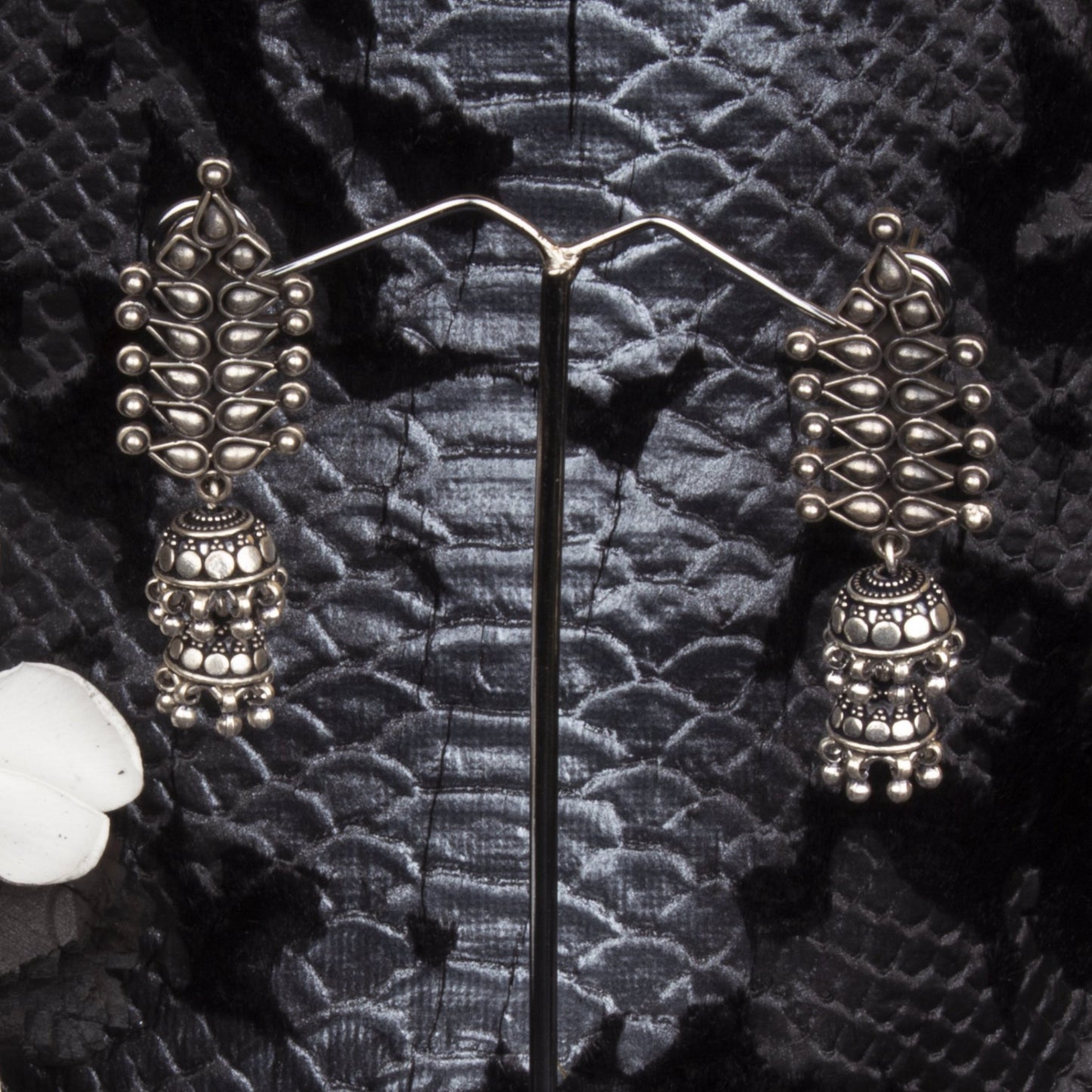 Jewels by Revlis Silver earrings, jhumkas
