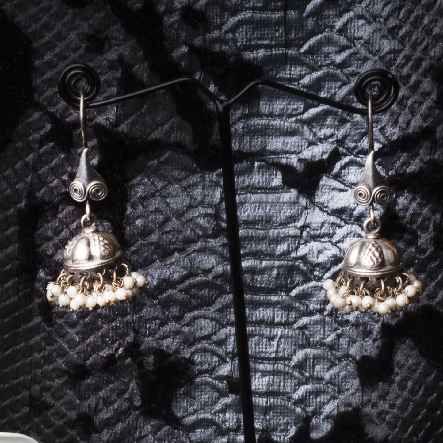 Jewels by Revlis Silver earrings, jhumkas