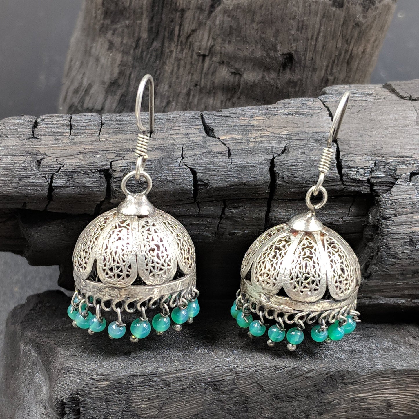 Shirisha Surya Lekha Jhumka - Green