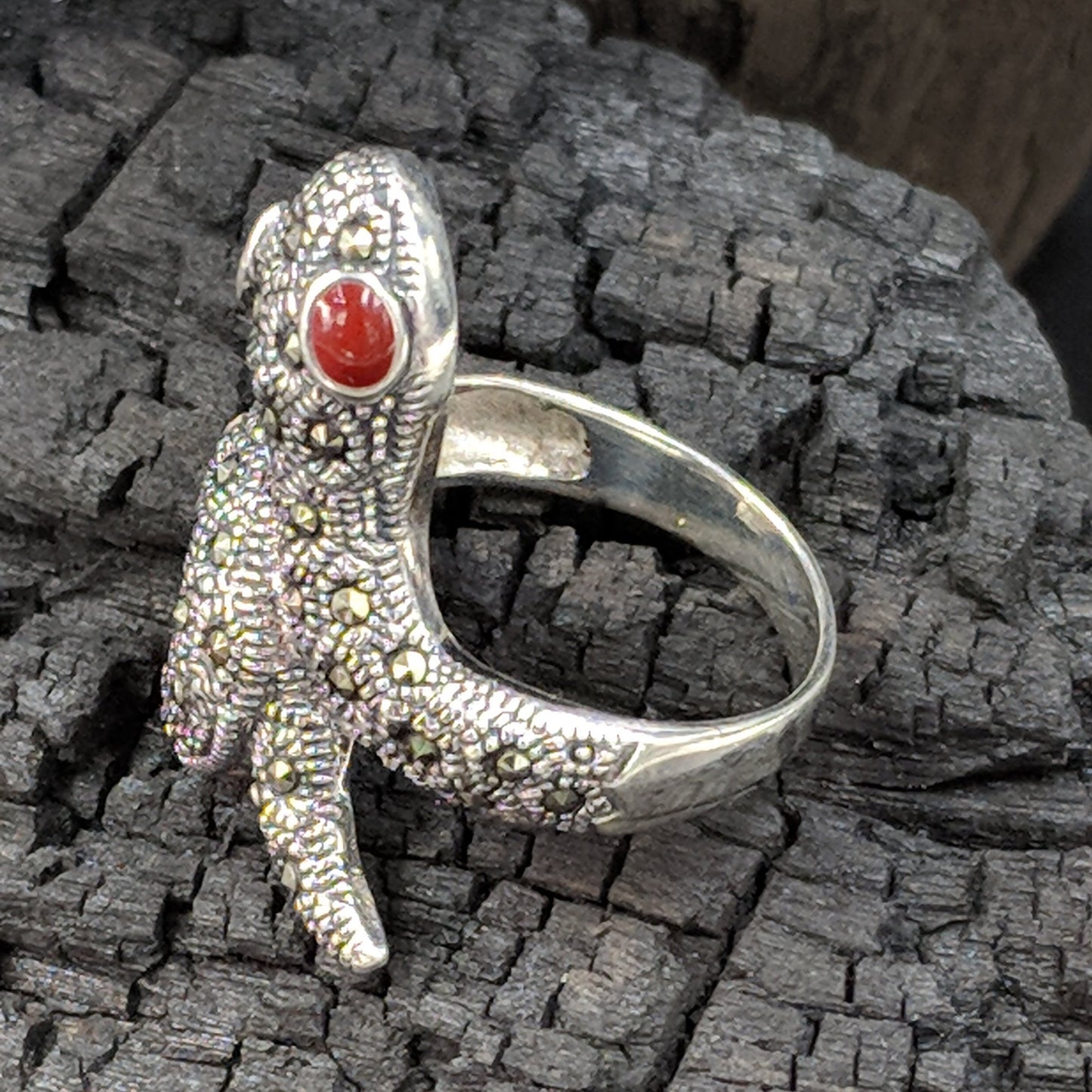 Snake Ring - Red Eye