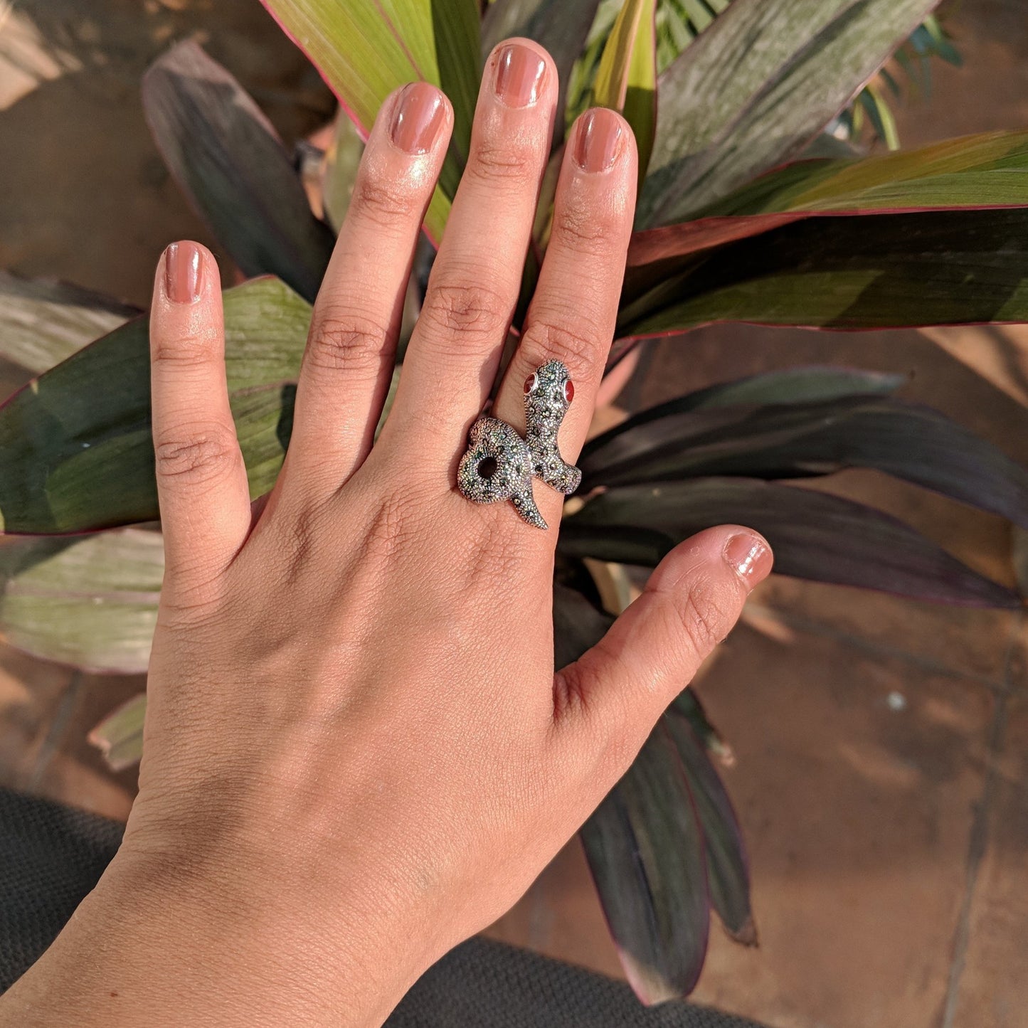 Snake Ring - Red Eye