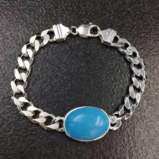 Men's Bracelet Turquoise - Thin Chain