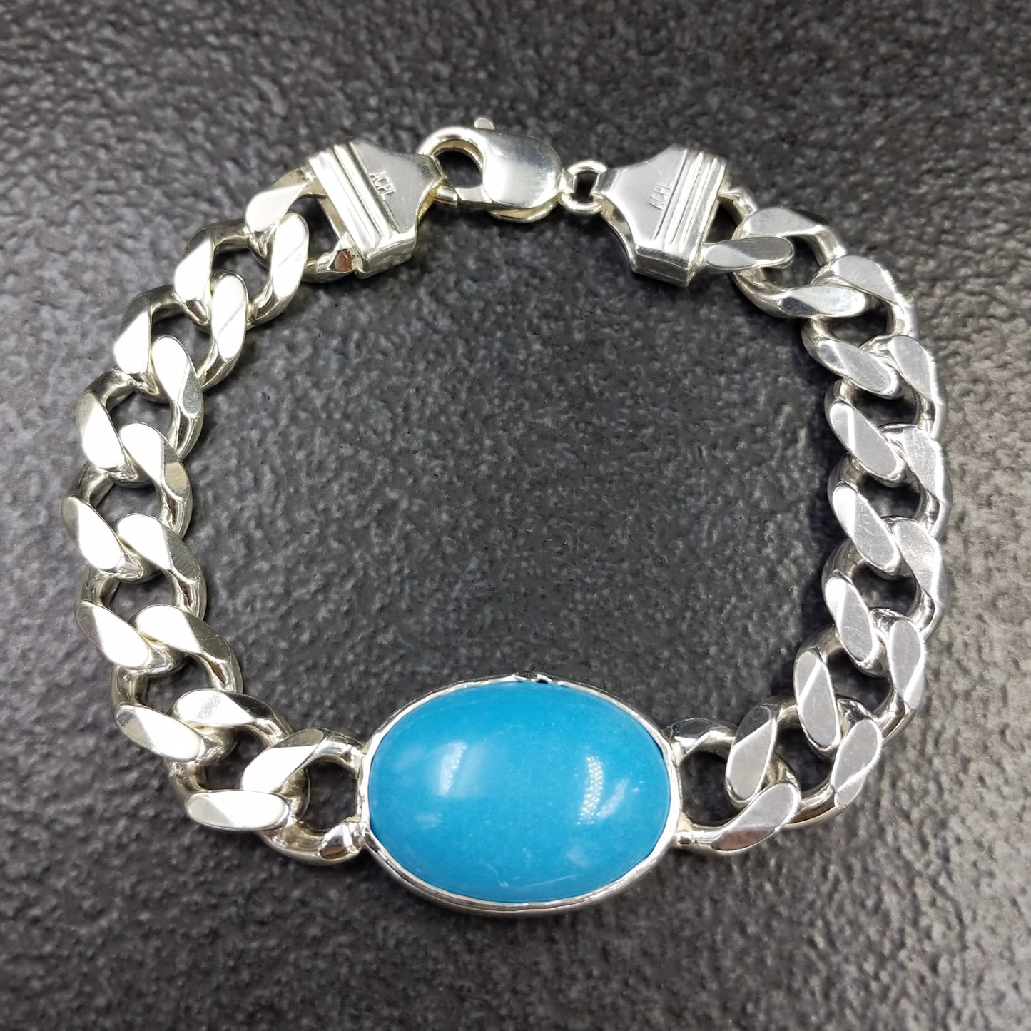 Men's Bracelet Turquoise - Thick Chain