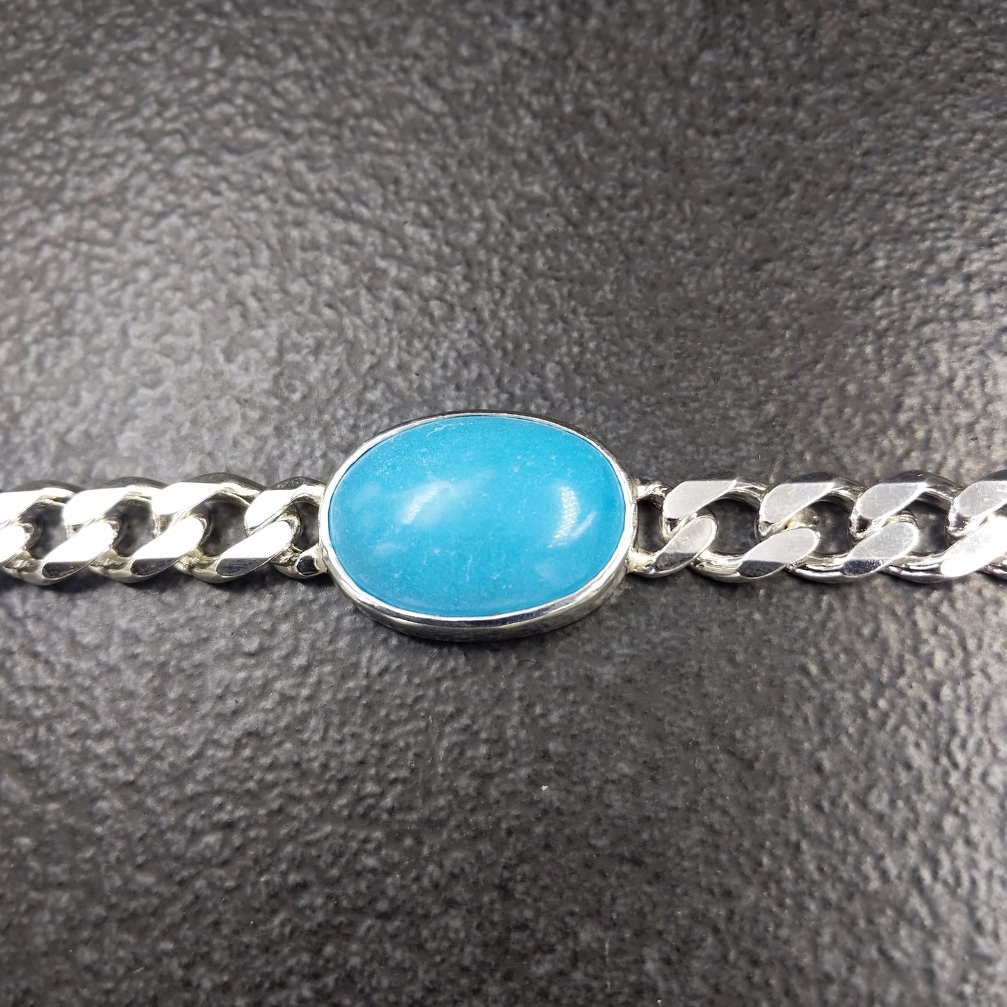Men's Bracelet Turquoise - Thin Chain