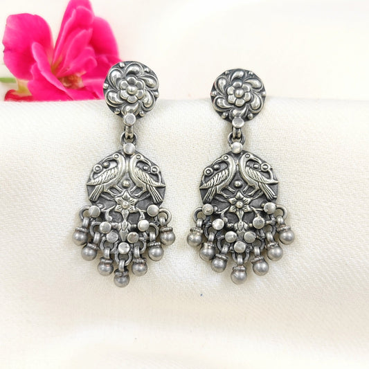 Silver Jewelry Earrings by Jauhri 92.5 Silver - Mor Madhurima Earrings
