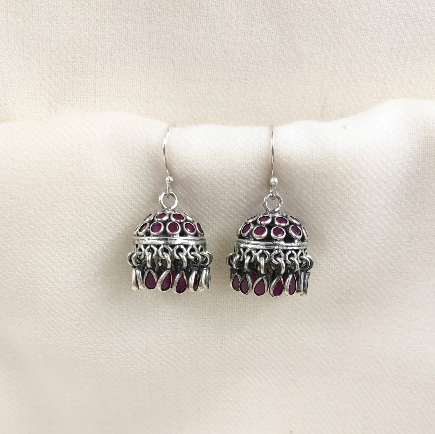 Silver Jewelry Earrings by Jauhri 92.5 Silver - Jhumka Gubaabnagri