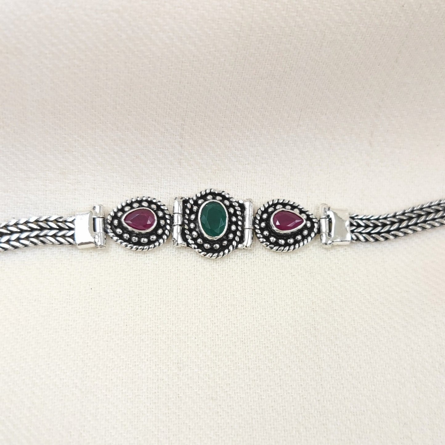 Silver Jewelry Bracelets by Jauhri 92.5 Silver - Padmini Patra Gulhar Bracelet