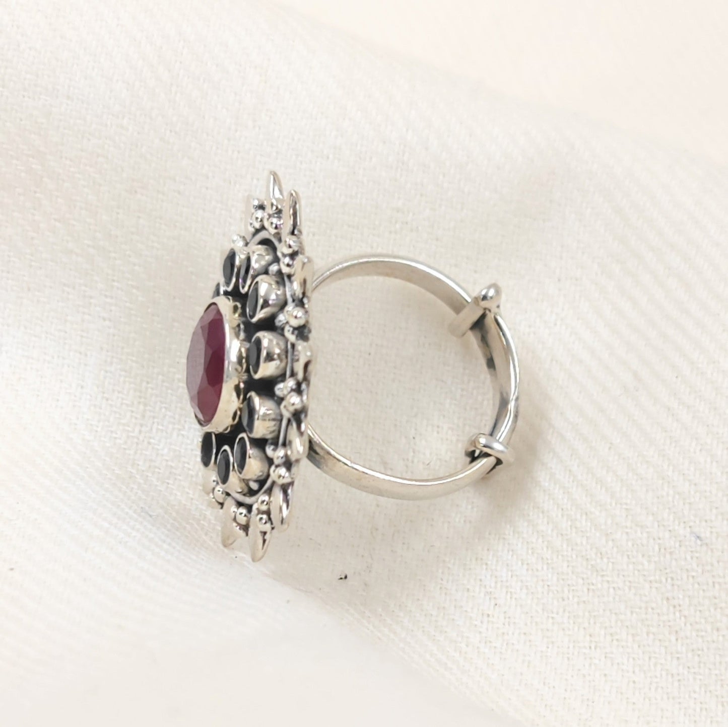 Padma Pushp Pink Blue Ring