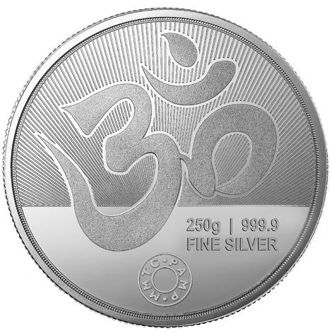 MMTC-PAMP Lakshmi Ganesha Om(999.9) 250 gm Silver Coin