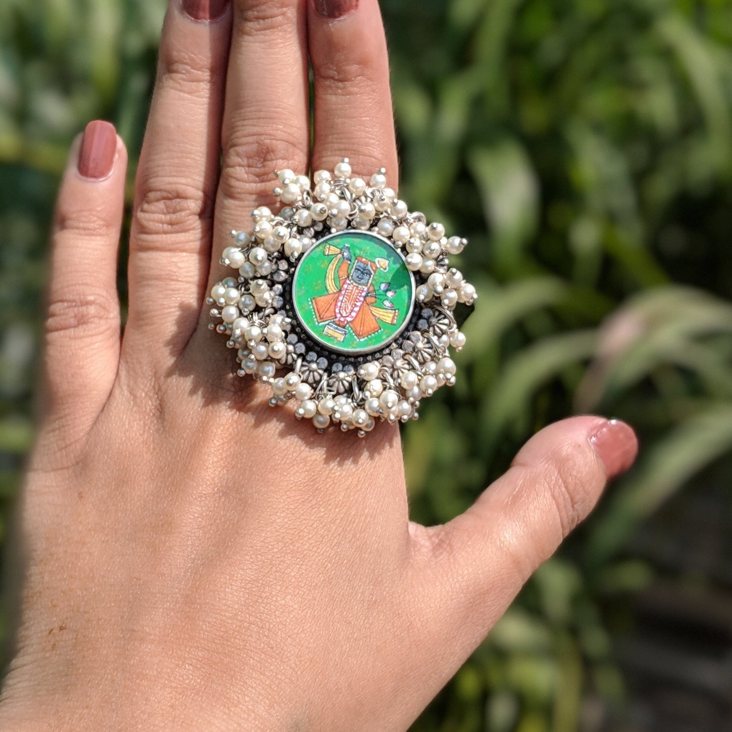 Handpainted Shreeji Ring