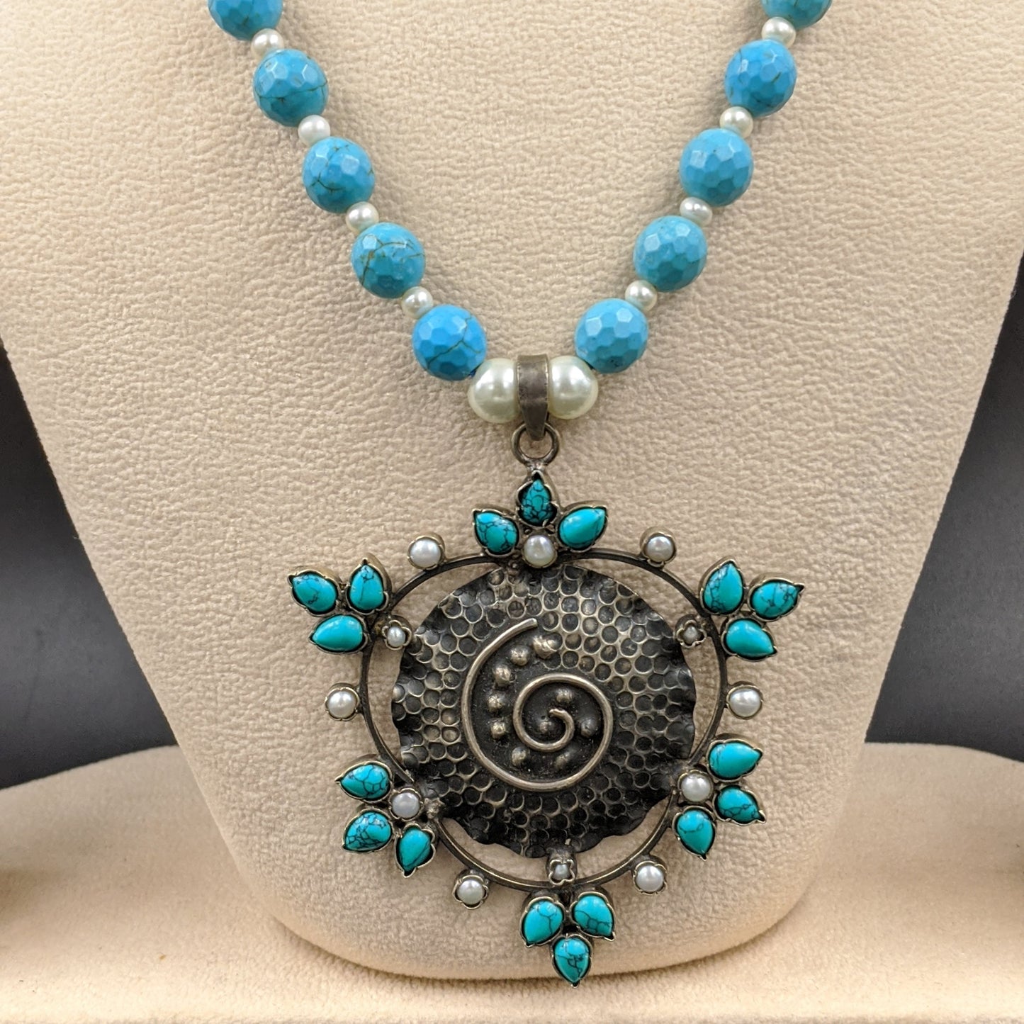 Kal Chakra Turquoise Necklace