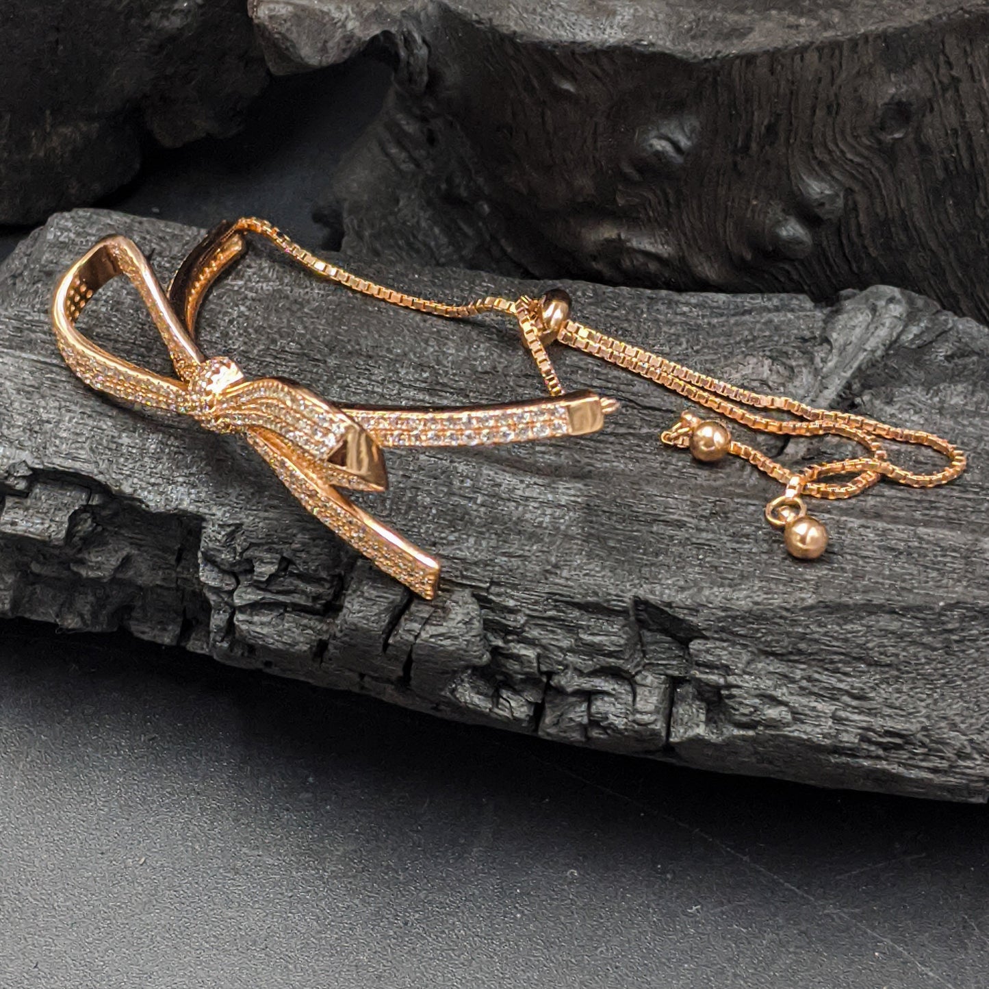 Sparkling Bow Slider Bracelet