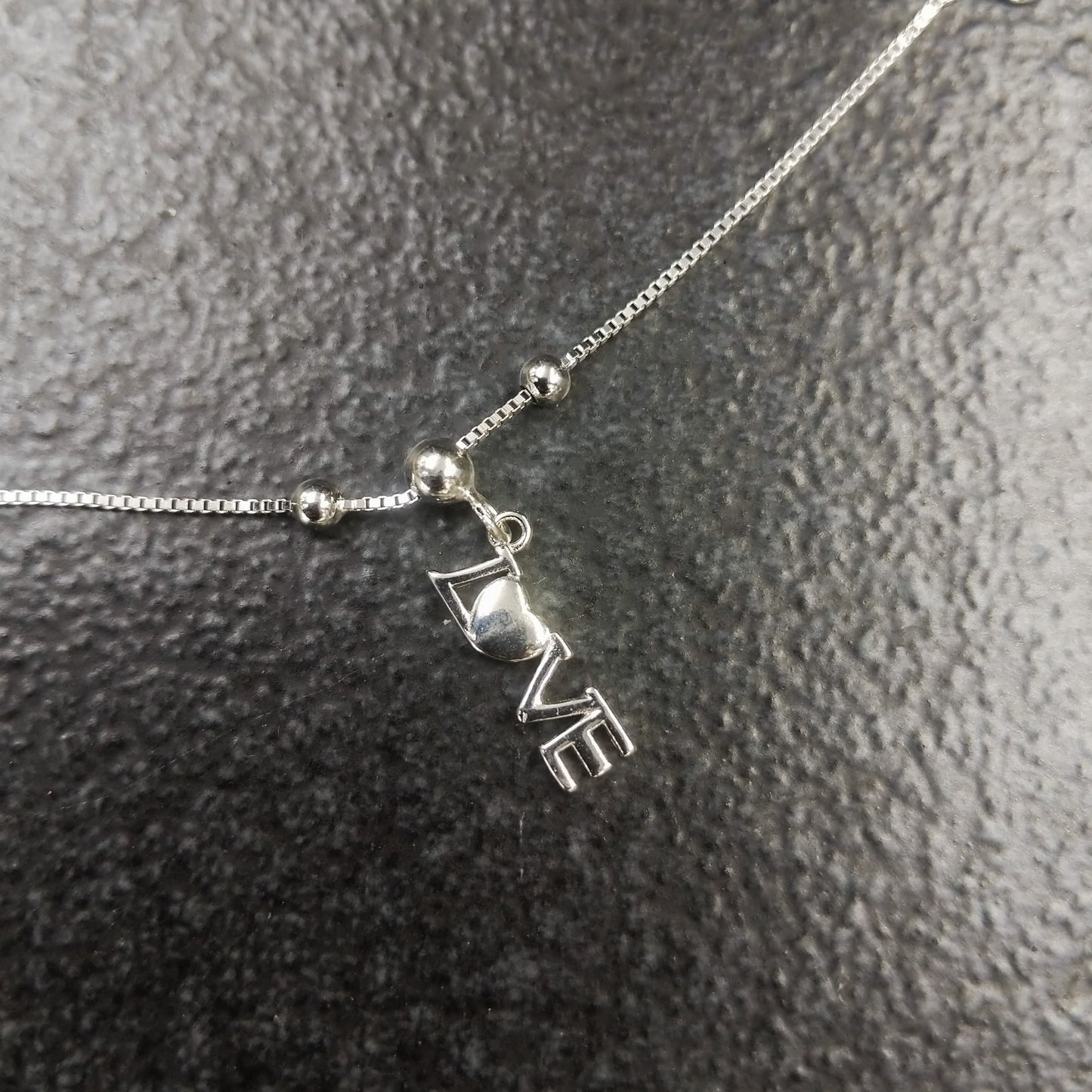 LOVE GLITTER SILVER ANKLETS JAUHRI 92.5 STERLING SILVER