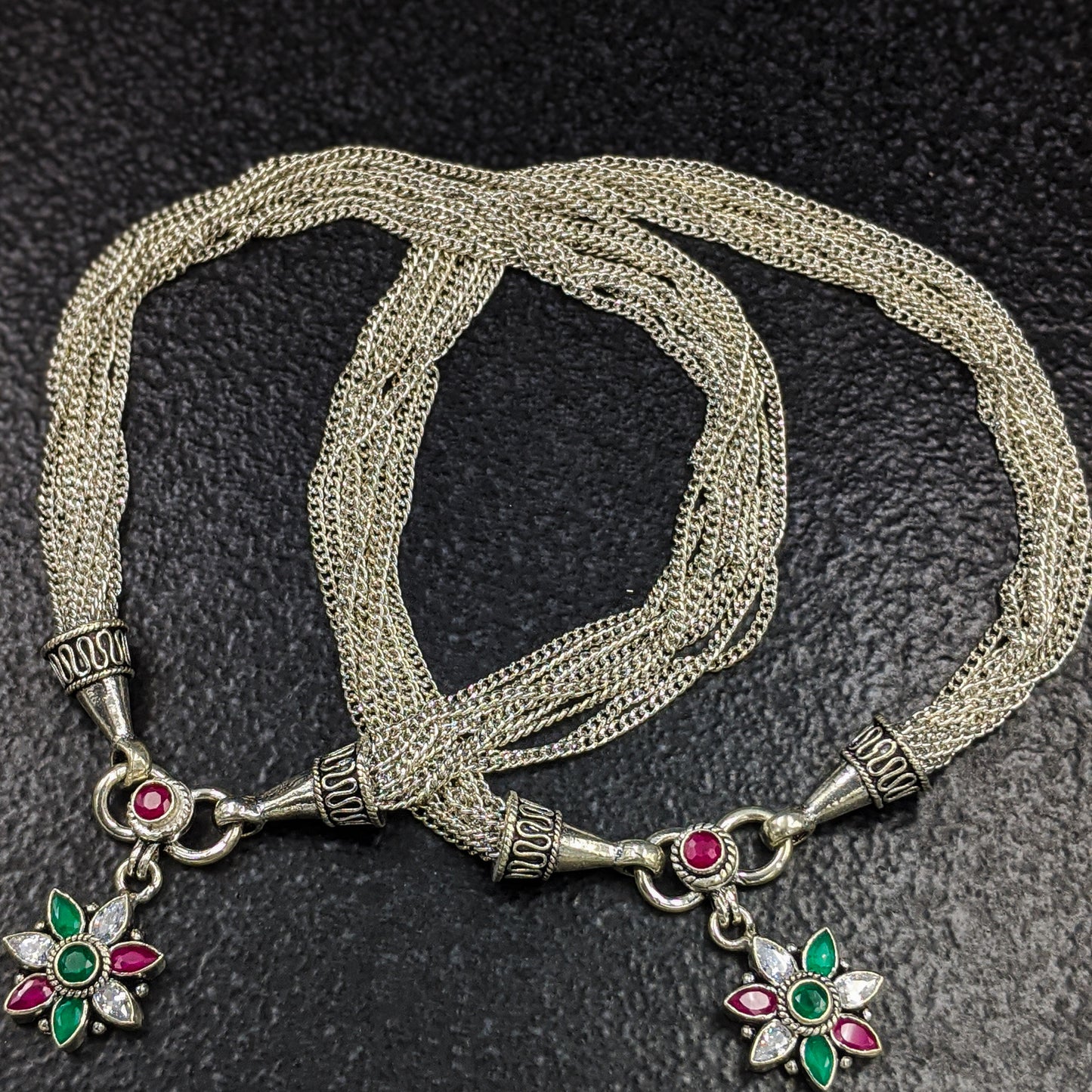 Chain Flower Anklets