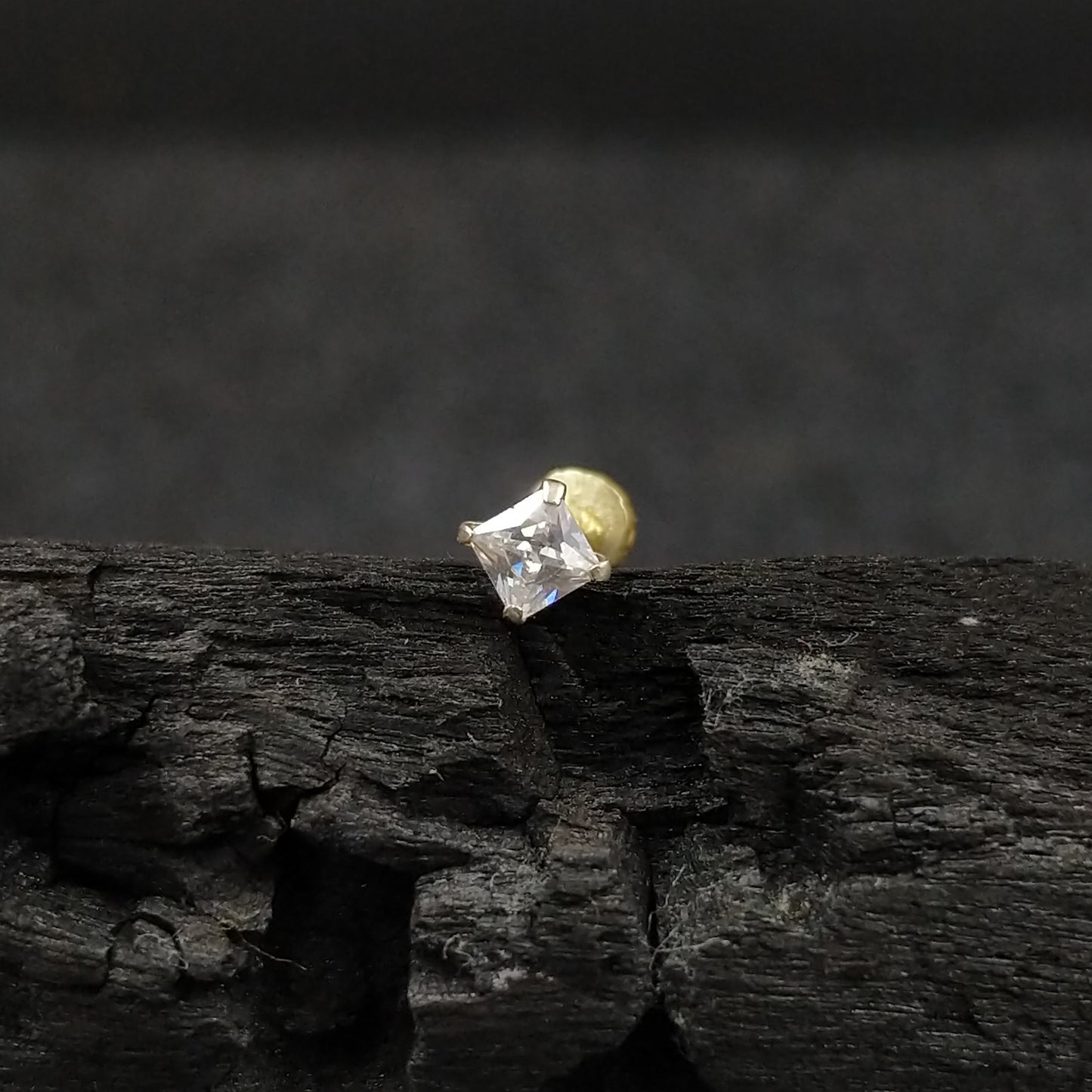 Square White Nose Pin