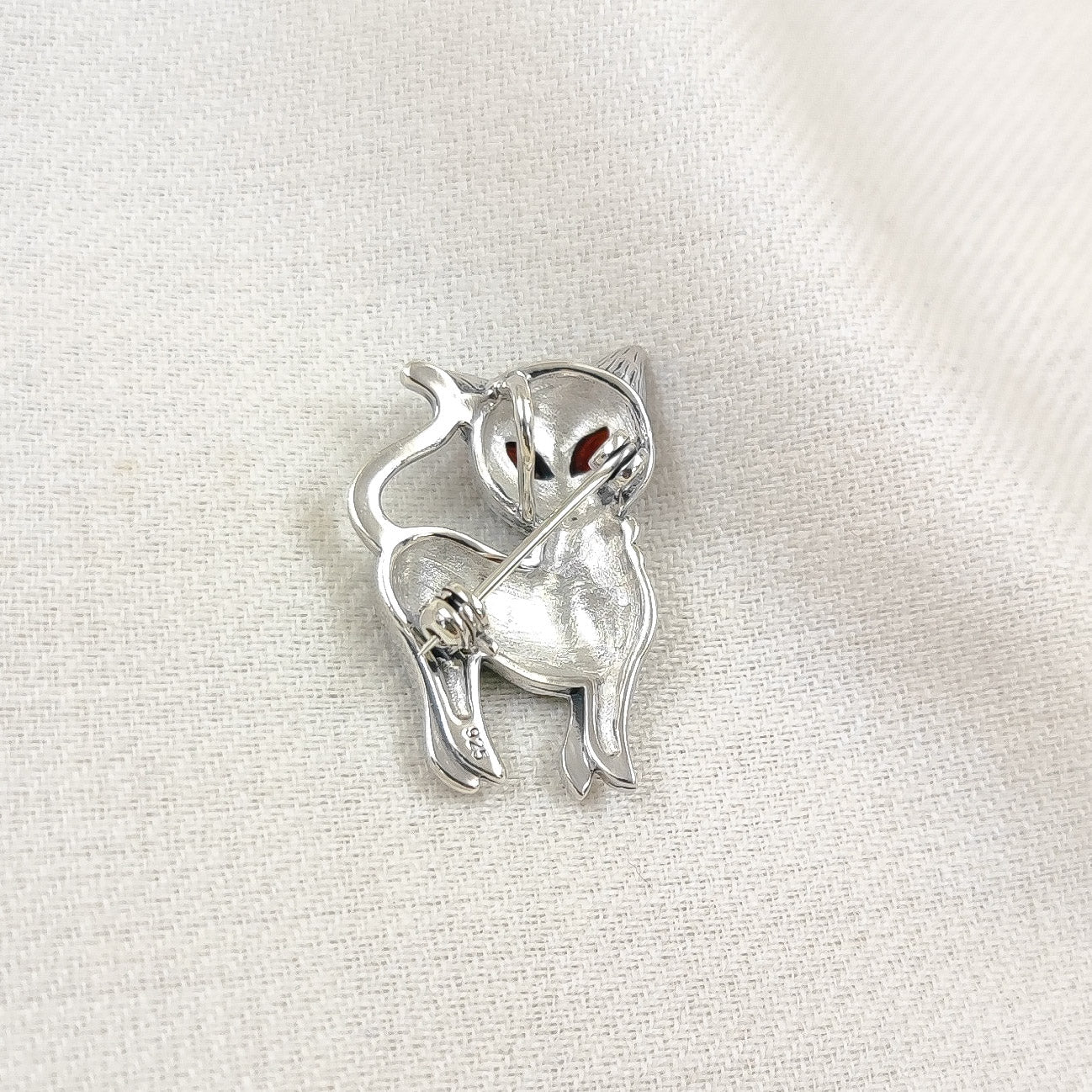 Marcasite Cat Brooch and Pendant