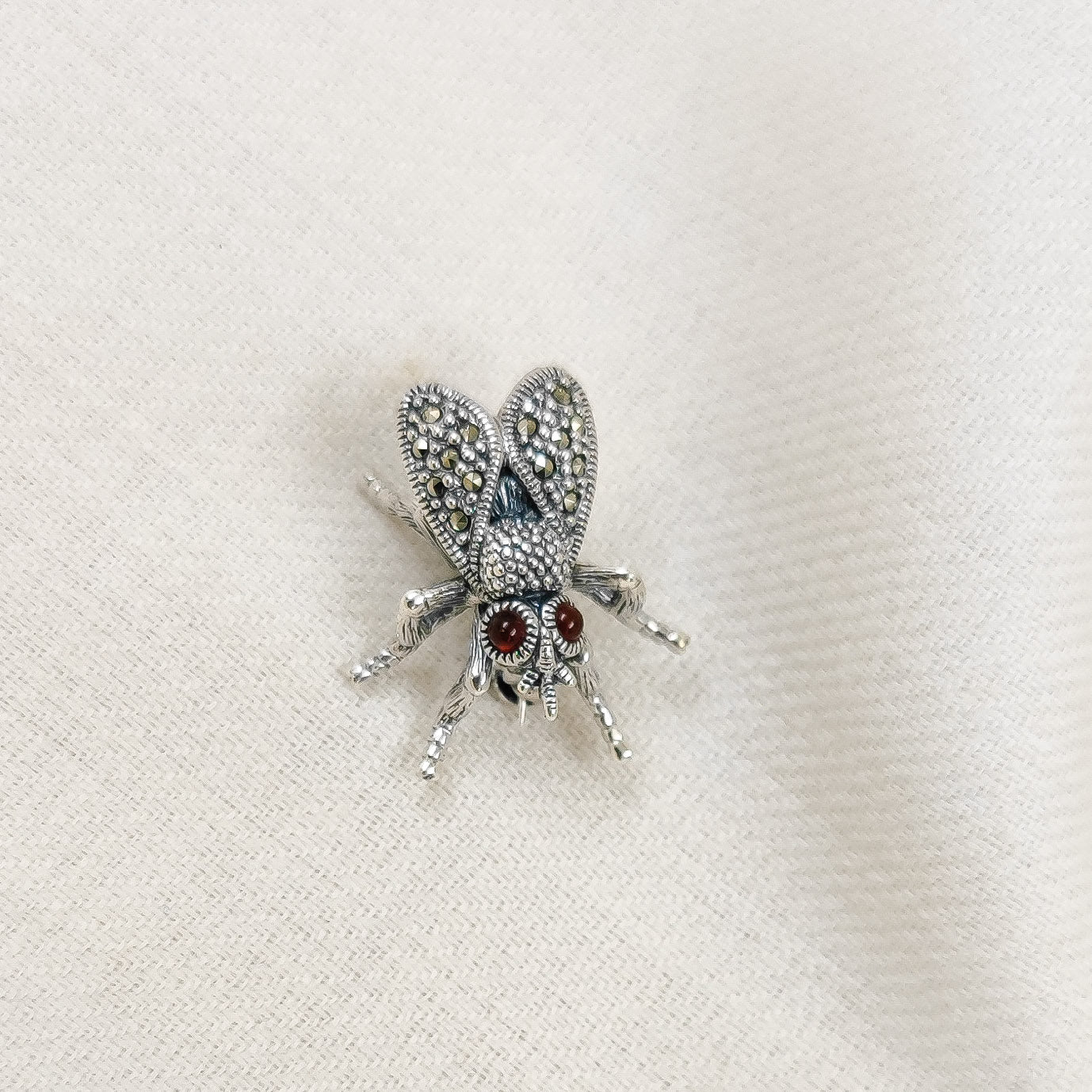 Marcasite Fly Brooch and Pendant