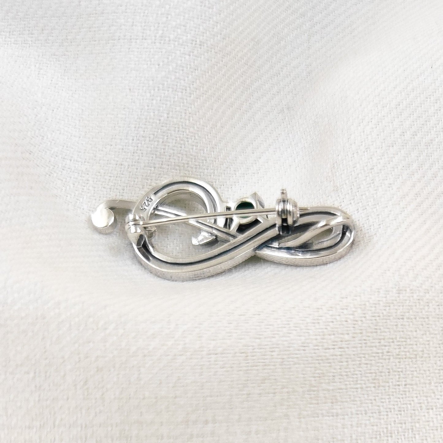 Marcasite Musical Note Brooch and Pendant