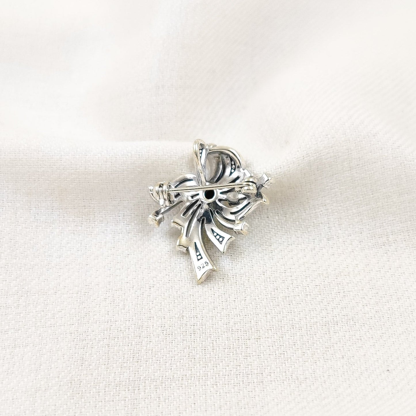 Marcasite Ribbon Brooch and Pendant