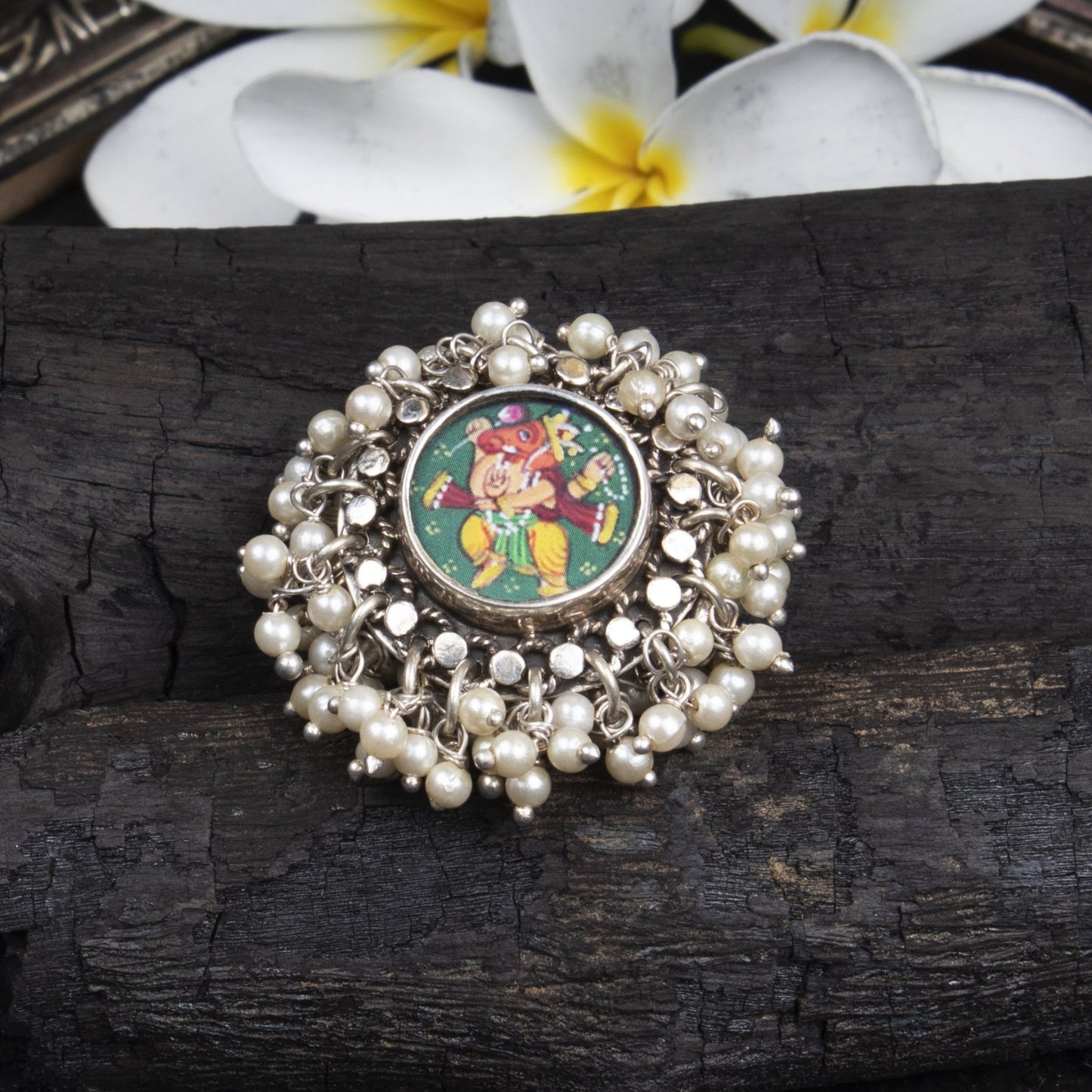 Ashwathama Handpainted Ganpati Ring