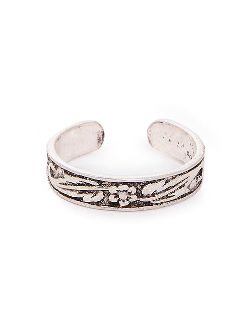 Flower And Leaves Toe Ring