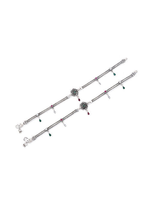Padmini Gulaab Anklets