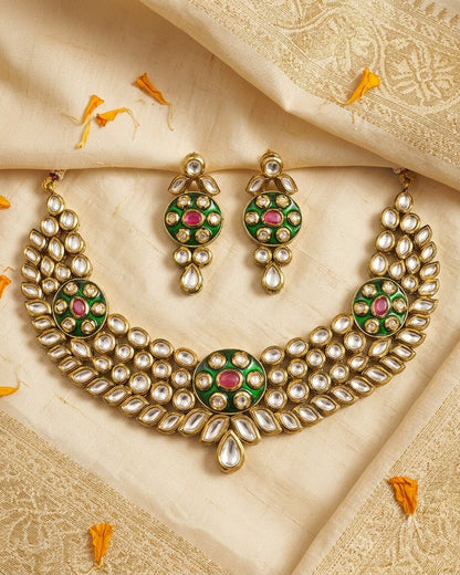 Sahar Kundan Necklace Set