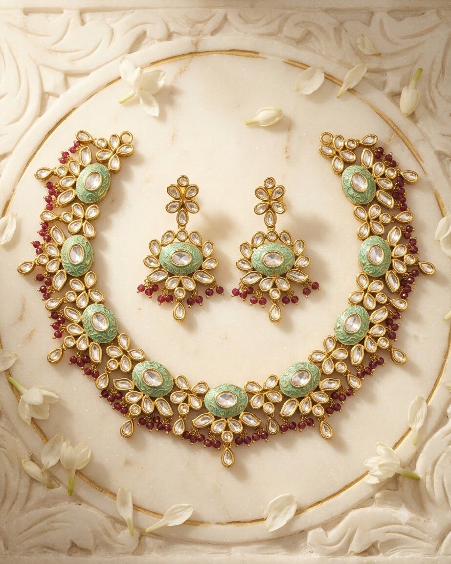 Kaneez Kundan Necklace Set