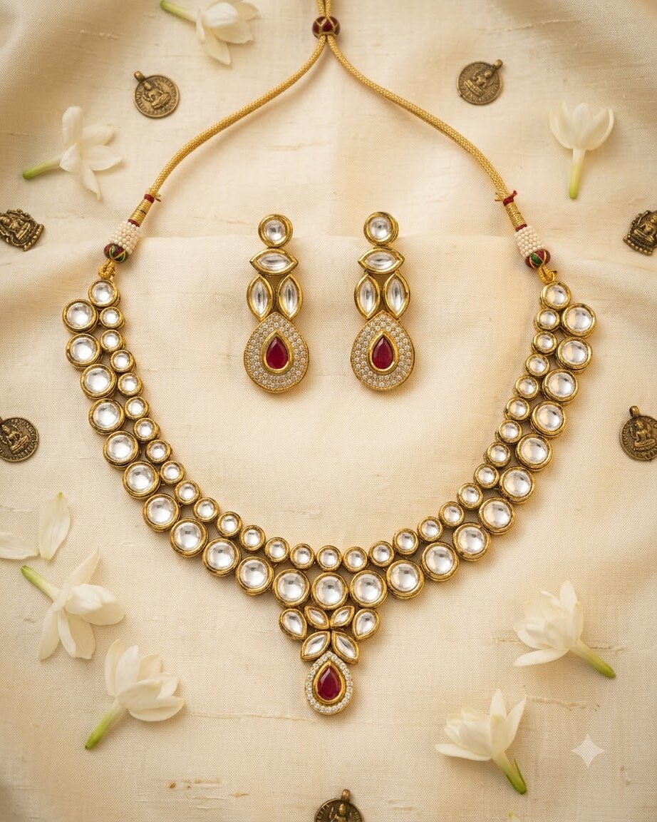 Sayra Kundan Necklace Set