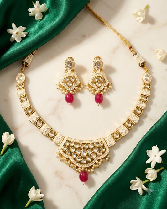 Gulba Kundan Necklace set