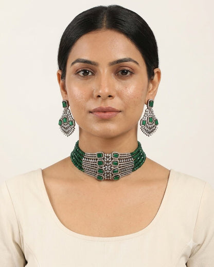 Green Lineana Choker Set