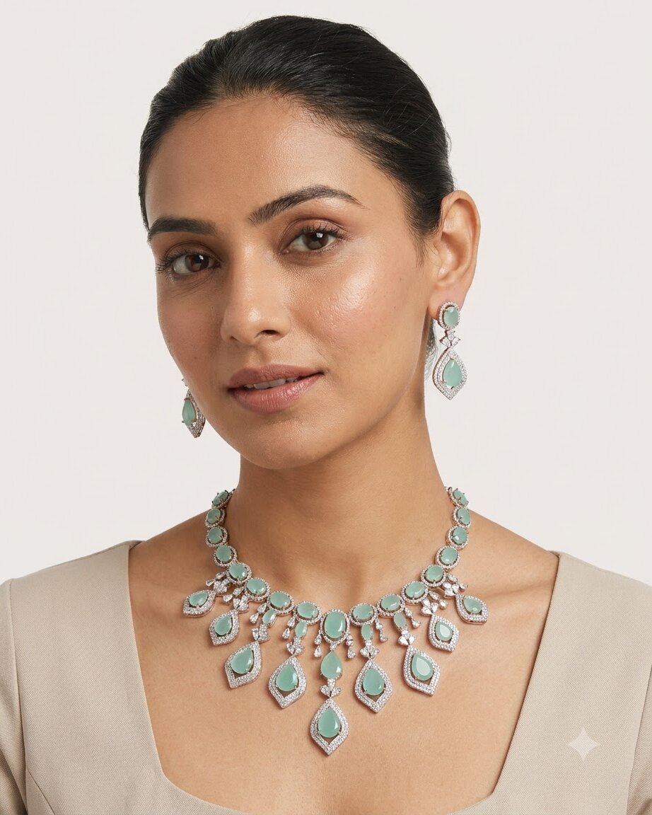 Amie Green Necklace Set
