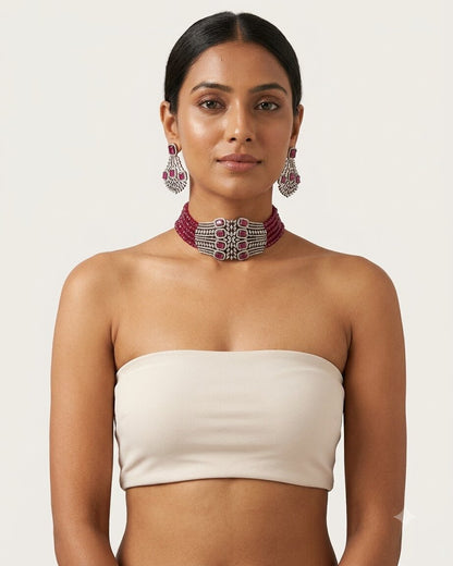 Red Lineana Choker Set