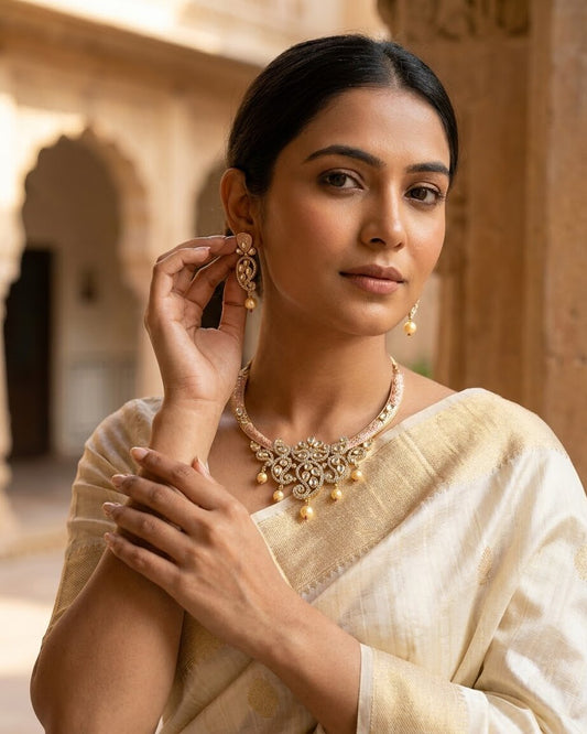 Kreva Kundan Necklace Set