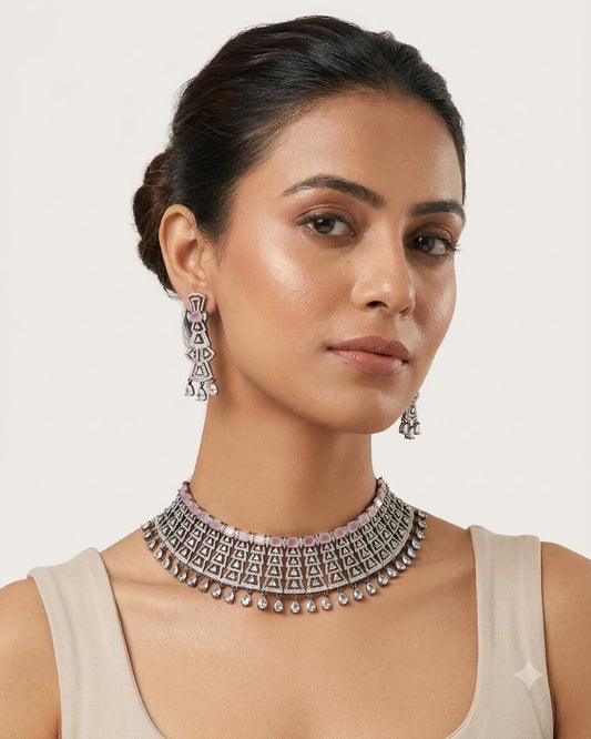 Valentina Necklace Set  - Pink