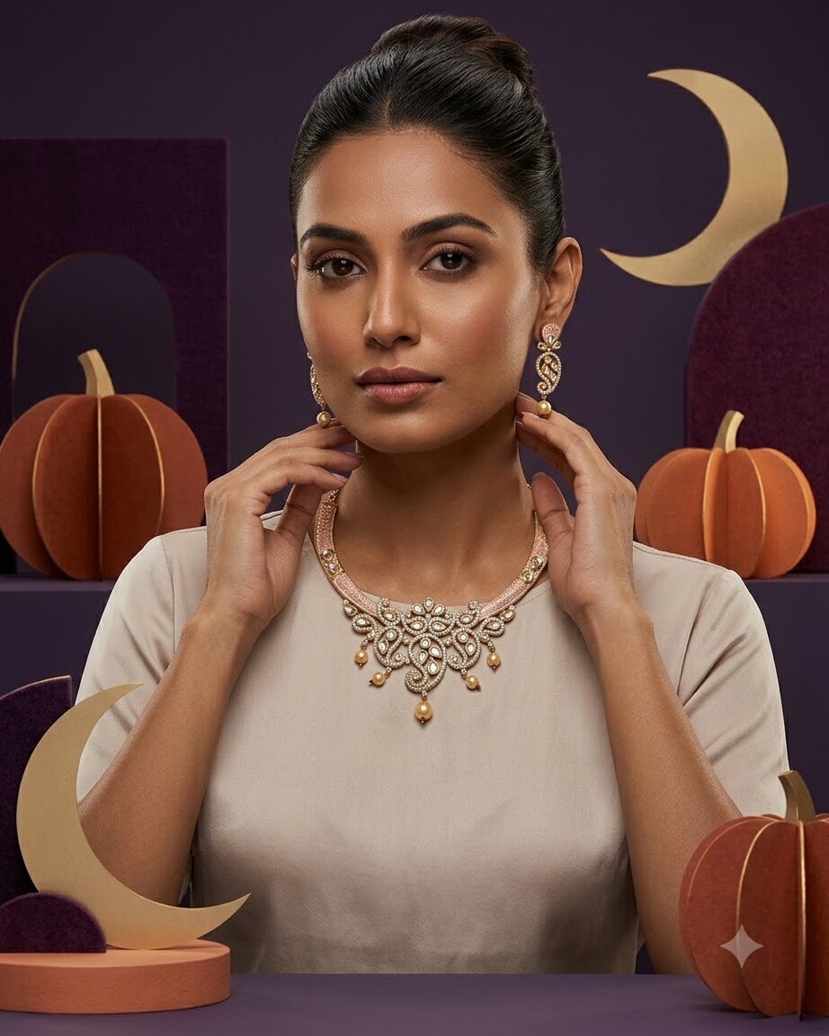 Kreva Kundan Necklace Set