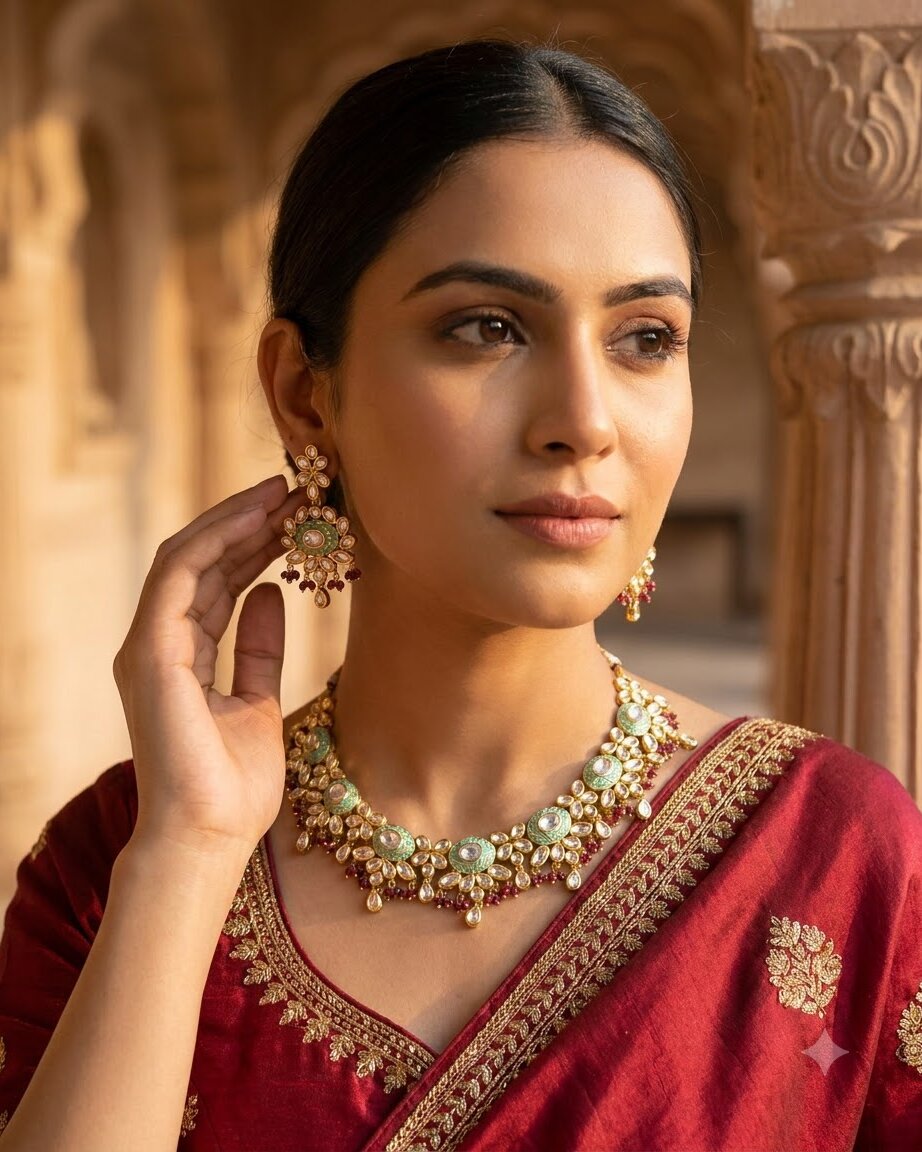Kaneez Kundan Necklace Set