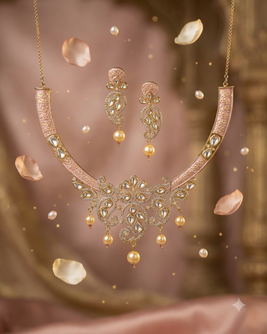 Kreva Kundan Necklace Set