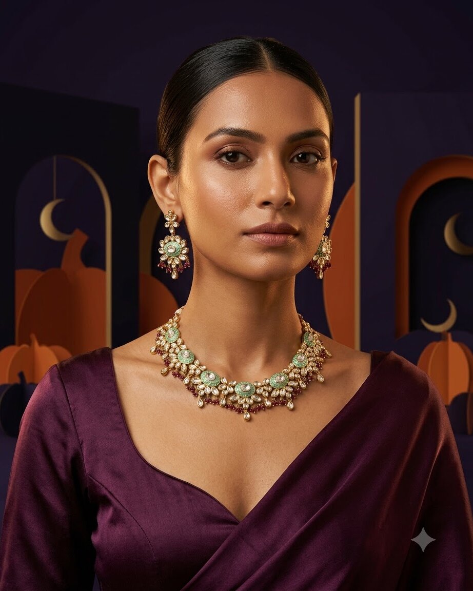 Kaneez Kundan Necklace Set
