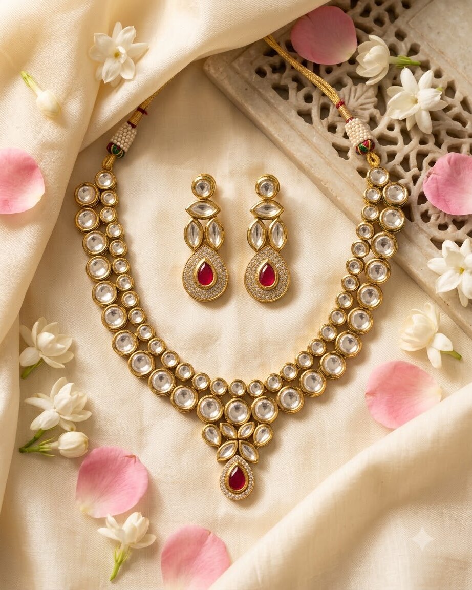 Sayra Kundan Necklace Set