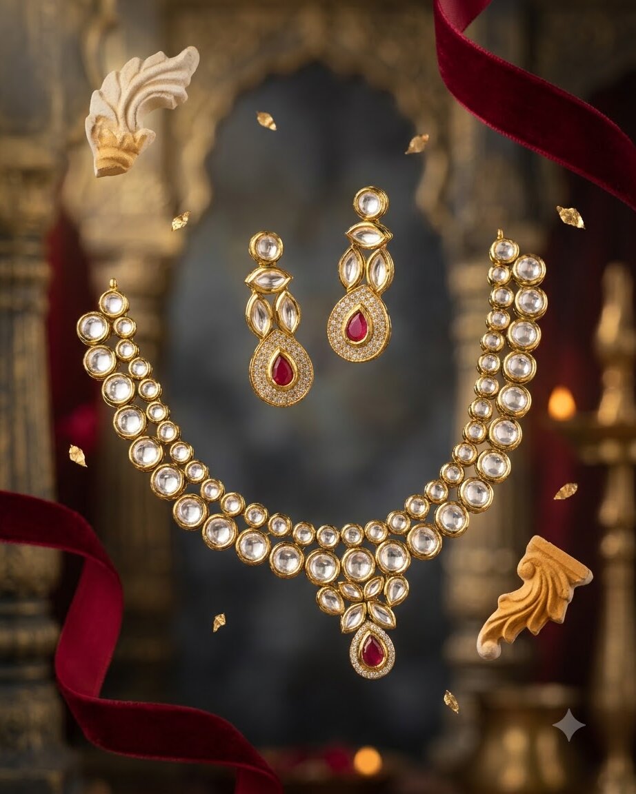 Sayra Kundan Necklace Set
