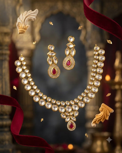 Sayra Kundan Necklace Set