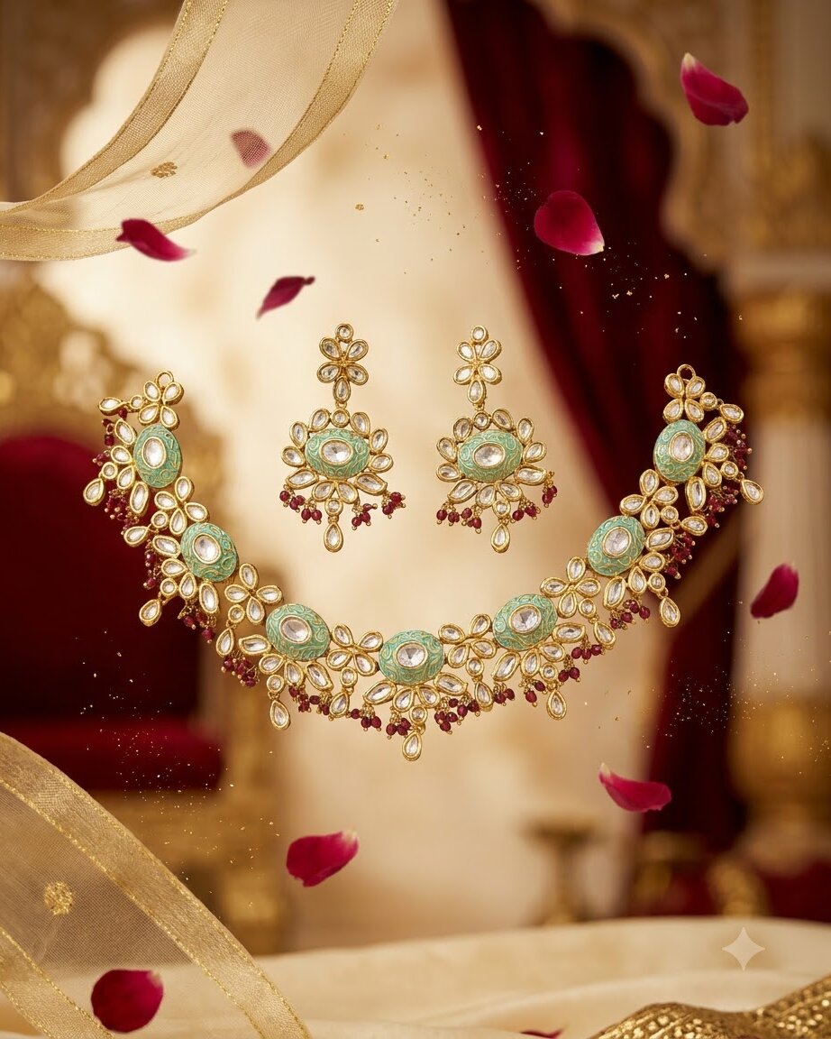 Kaneez Kundan Necklace Set