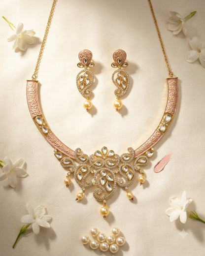 Kreva Kundan Necklace Set