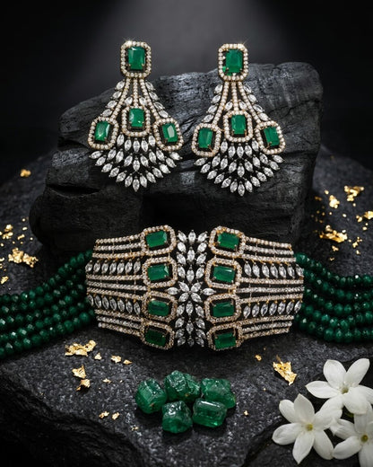 Green Lineana Choker Set